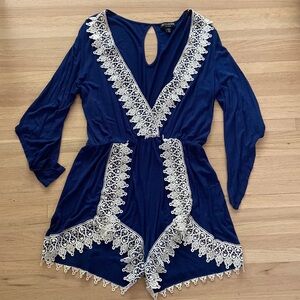 Navy Stretchy Romper